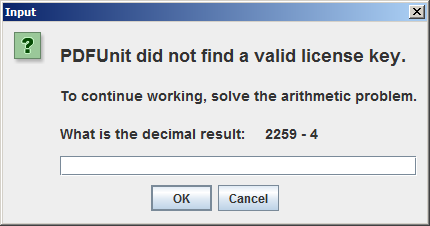 Rechenaufgabe w&auml;hrend der Evaluation